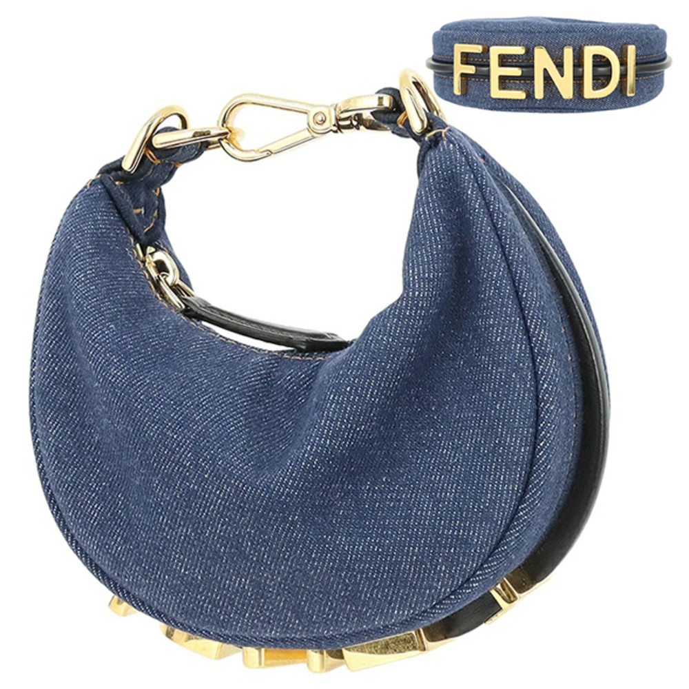 Fendi Graphic Hobo Bag Denim